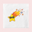 Thumbnail: Yellow shooting star with sunglasses – Cool Shooting Star napkin