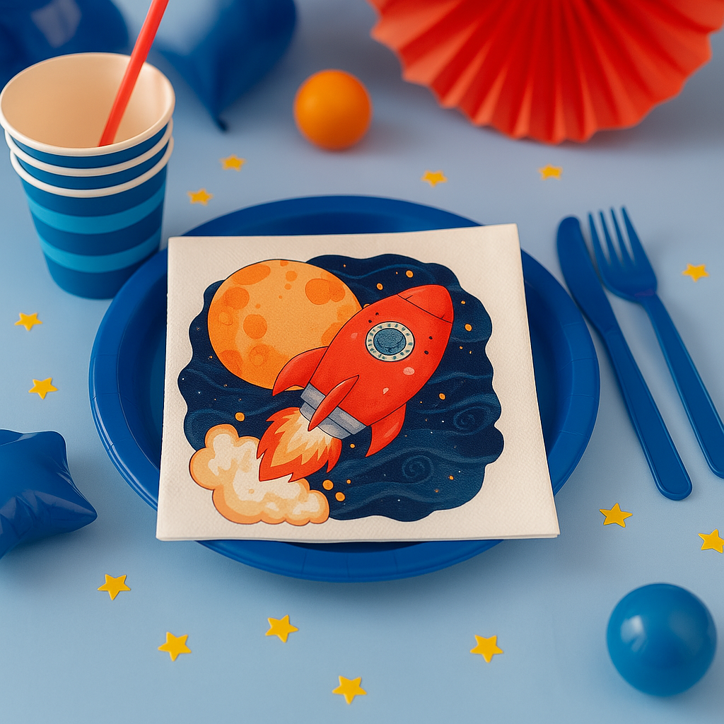 "Blast Off Rocket"  Napkins