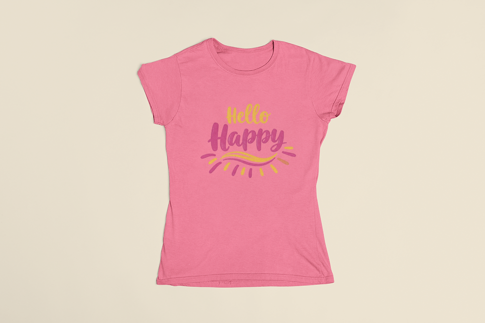 Thumbnail: "Hello Happy" – Girls T-Shirt