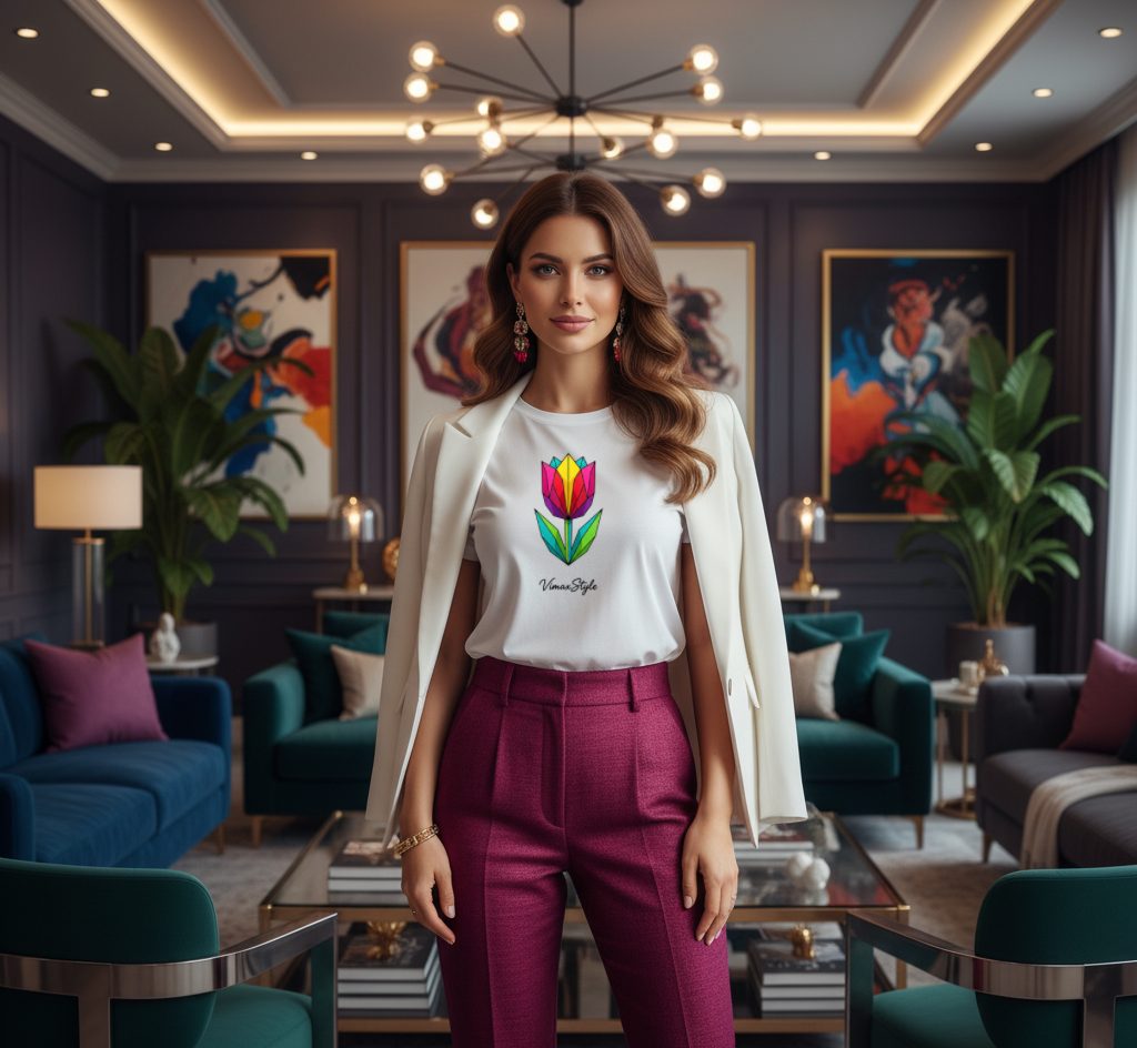 “Tulip Bloom Elegance” – Women’s T-Shirt