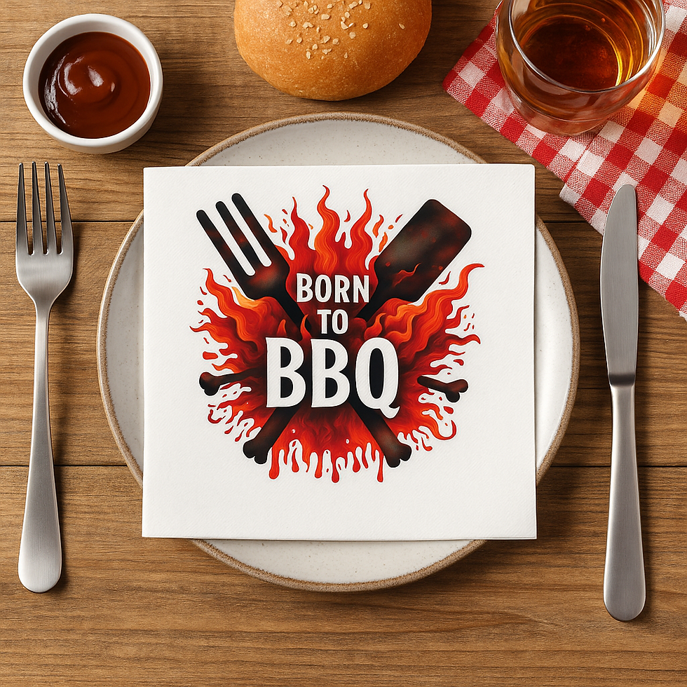 "Born to BBQ" Napkins