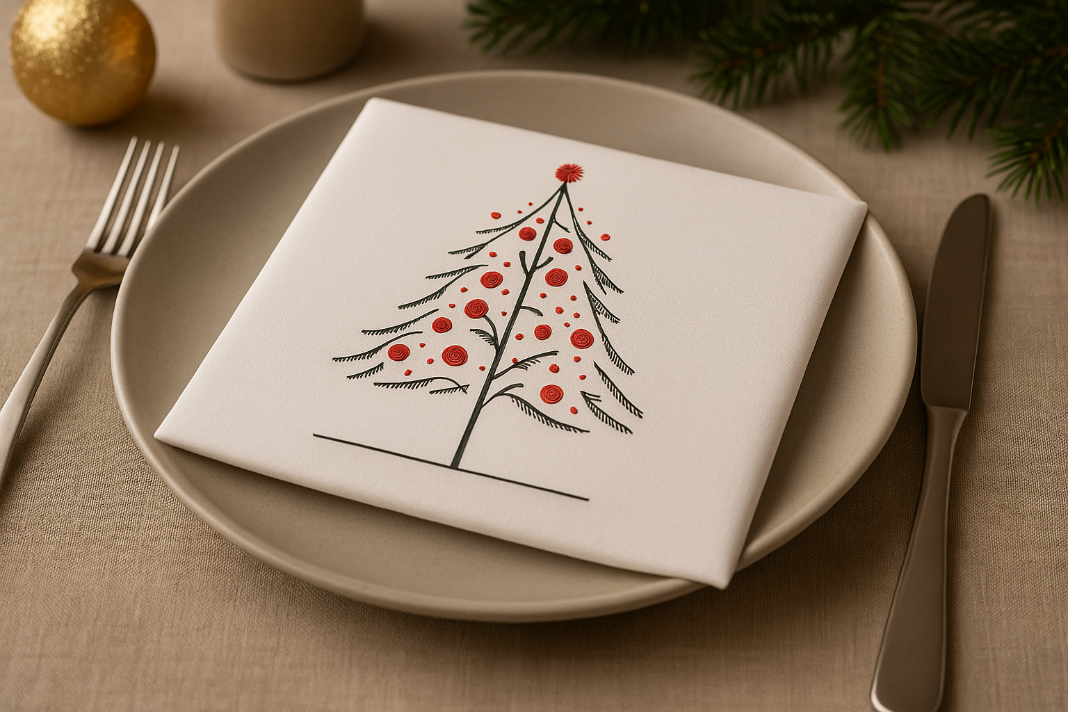 "Minimal Tree Magic"  Napkins