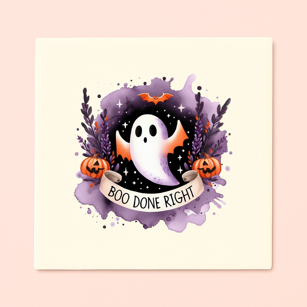 Thumbnail: "Boo Done Right" Linen Feel  Napkins