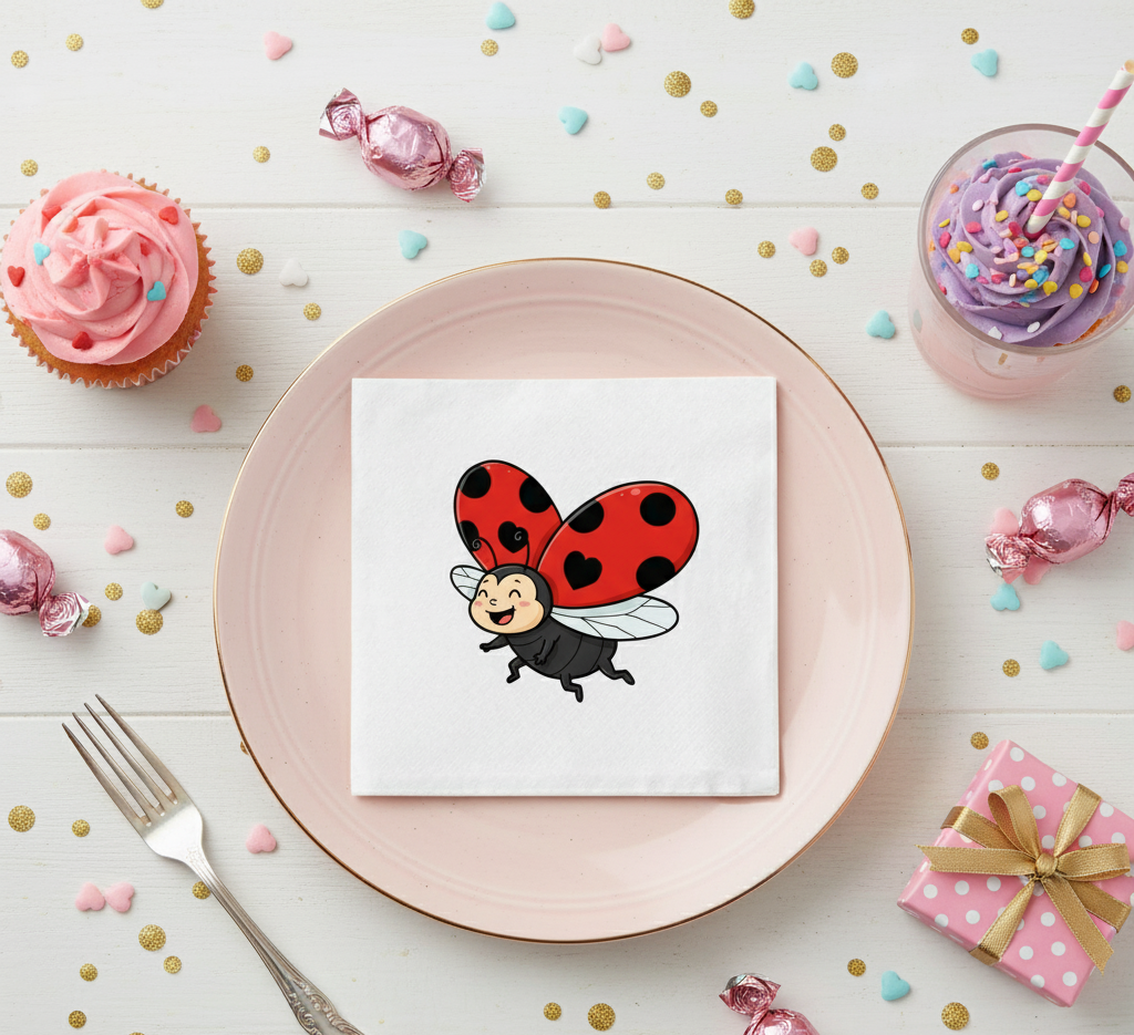 "Lovely Ladybug"  Napkins