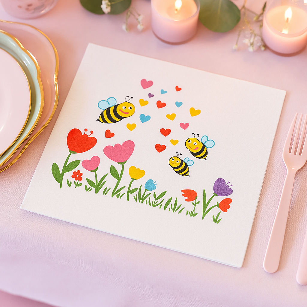 "Buzzing with Love"  Napkins
