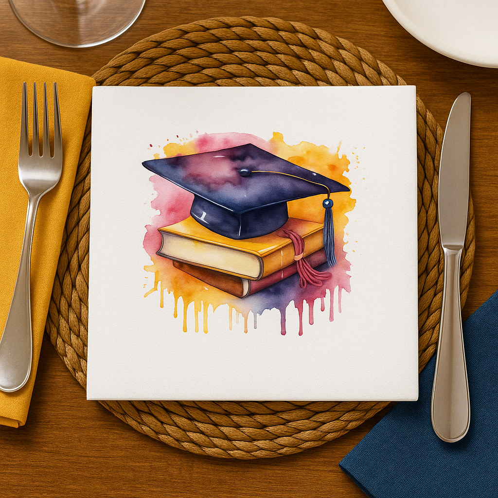 "Knowledge & Achievement"  Graduation Napkins
