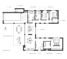 Floorplan with furniture placement