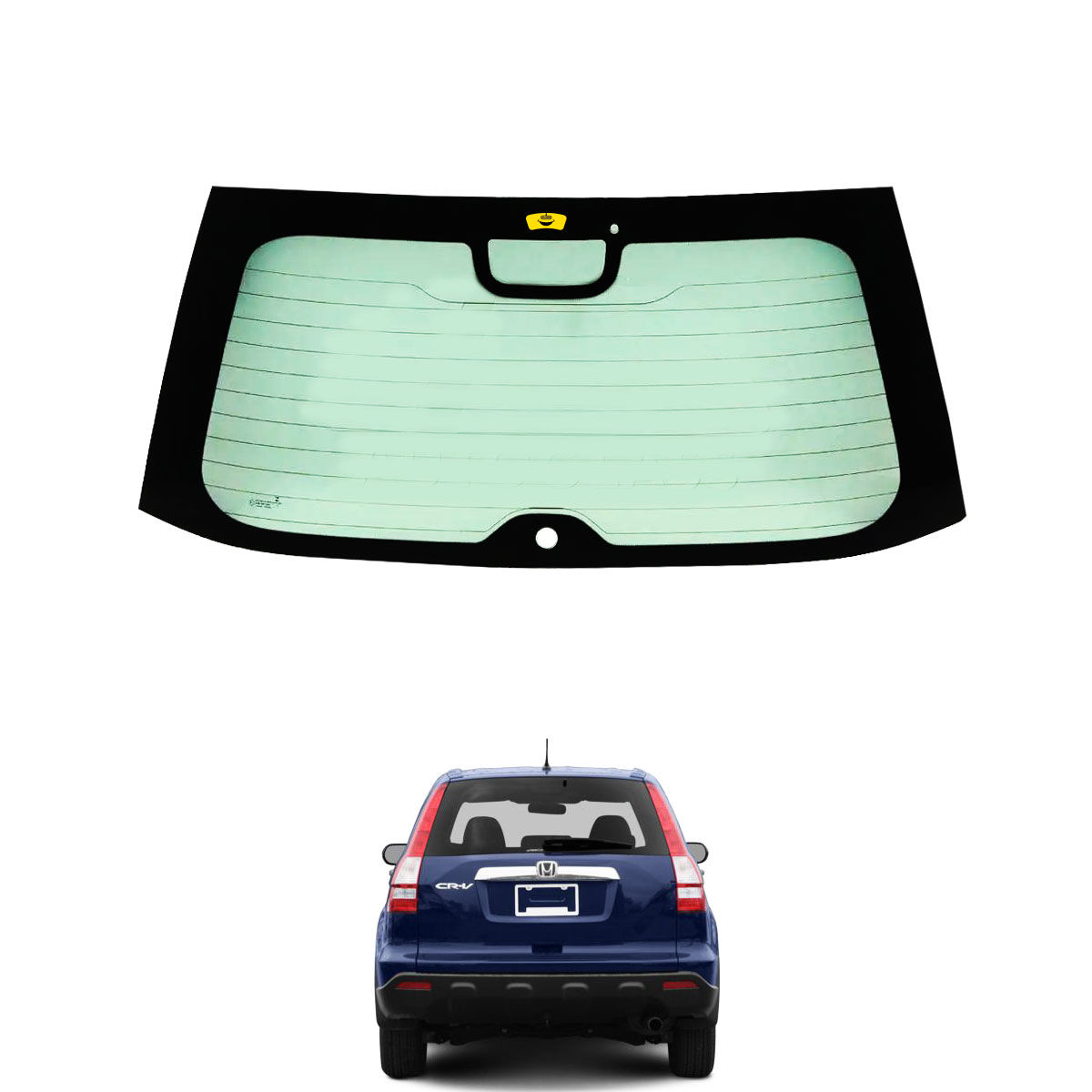 Vidro Vigia Traseiro Honda CRV 07 a 11 Com Furo e BL Térmico