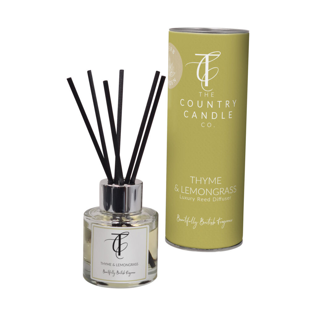 The Country Candle Co. Pastels Range Reed Diffuser - Thyme & Lemongrass