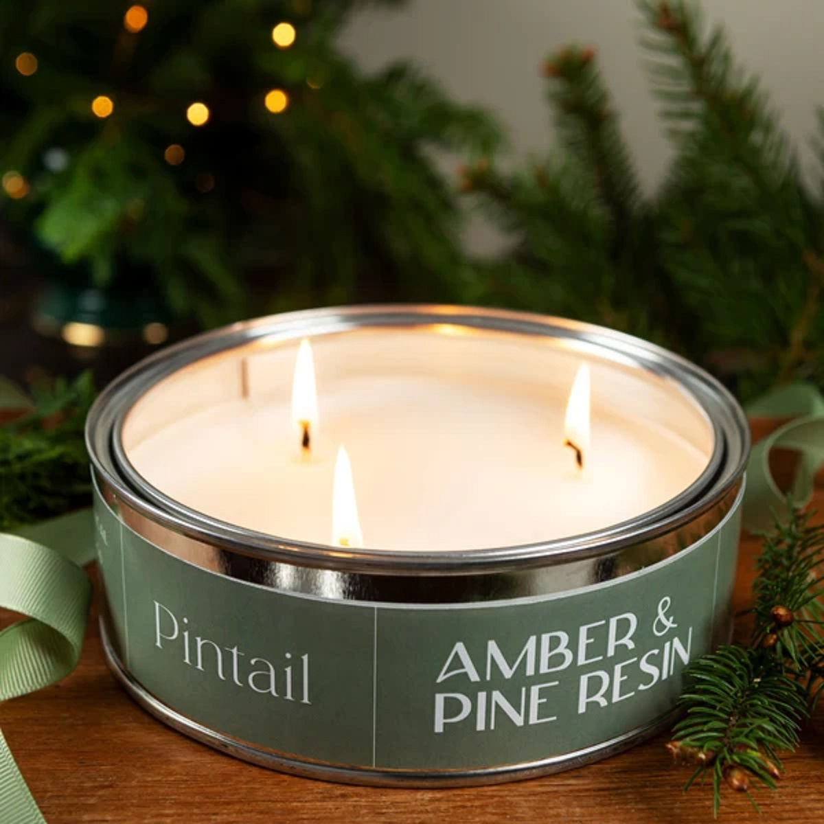 Pintail Candles Grande Triple Wick - Amber & Pine Resin