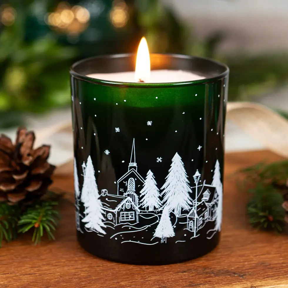 Thumbnail: Pintail Candles Seasonal Glass Tumbler - Christmas Tree Forest