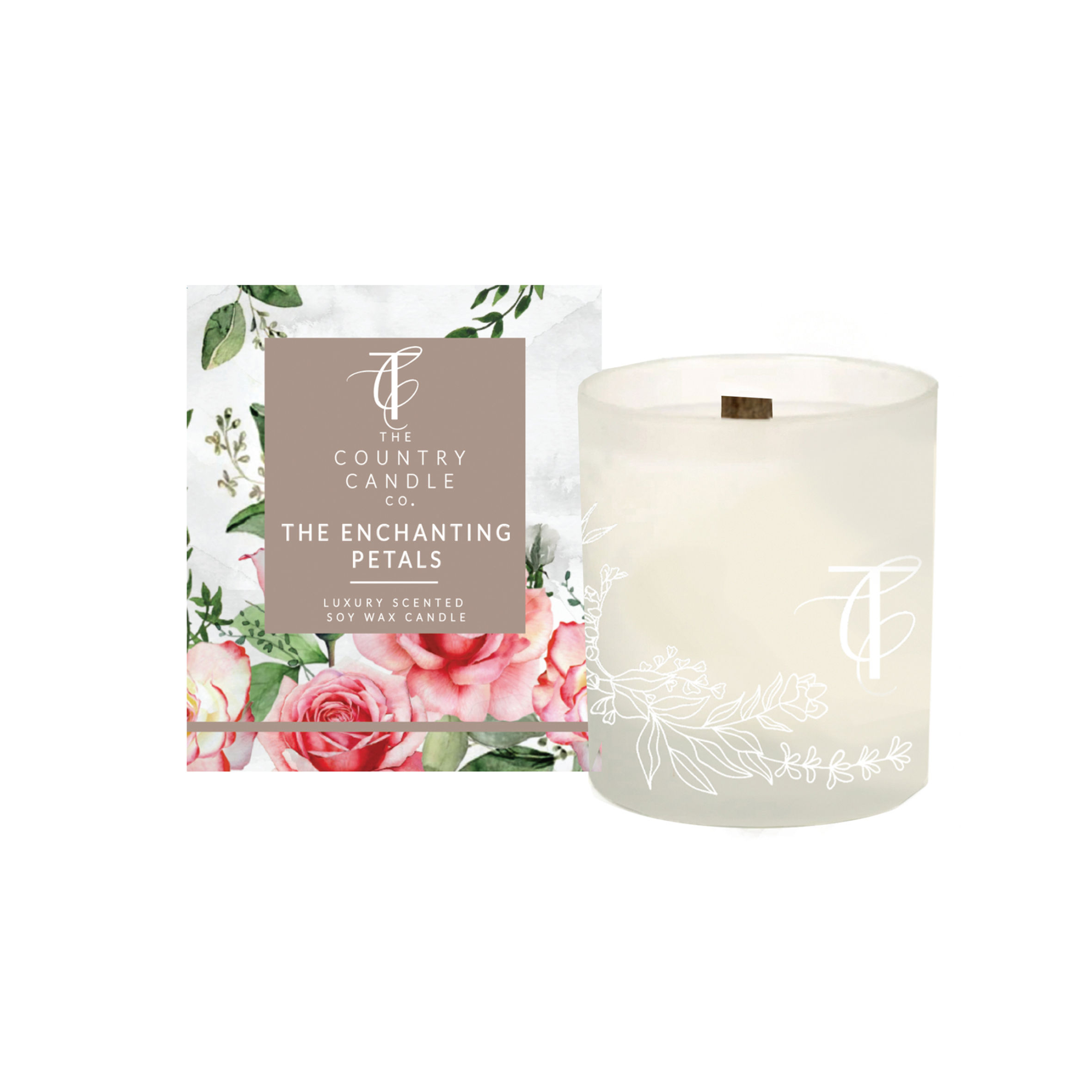 The Country Candle Company Glasshouse Range Candle - The Enchanting Petals