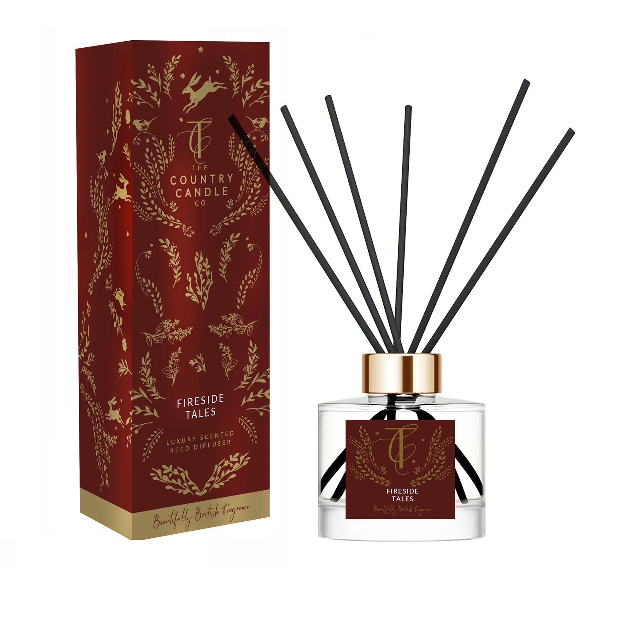 The Country Candle Company Woodland Range Reed Diffuser - Fireside Tales