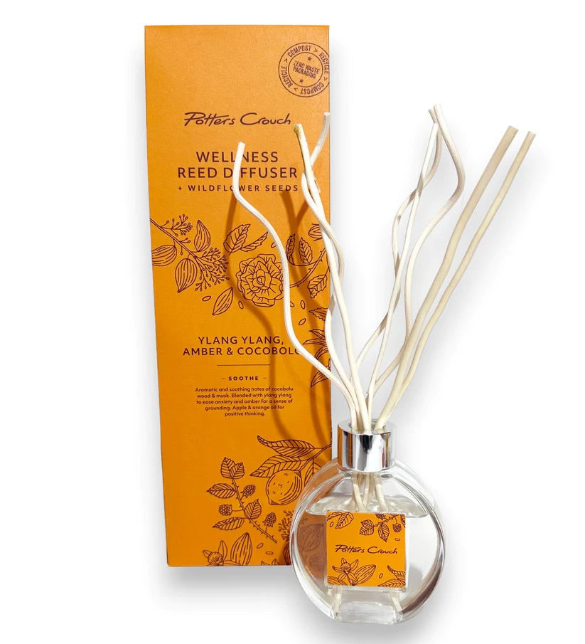 Potters Crouch Wellness Reed Diffuser - Ylang Ylang, Amber & Cocobolo