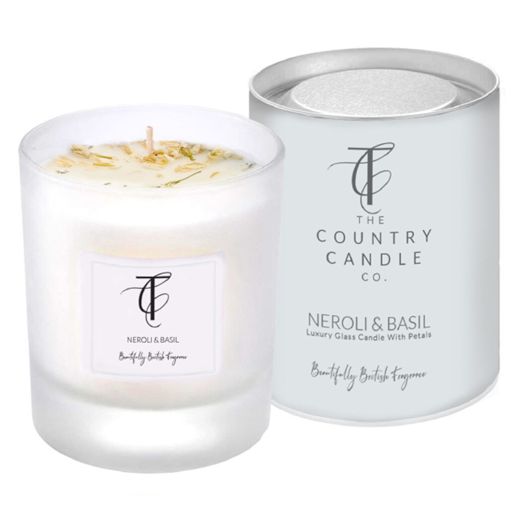 The Country Candle Co. Pastels Range Glass Candle - Neroli & Basil