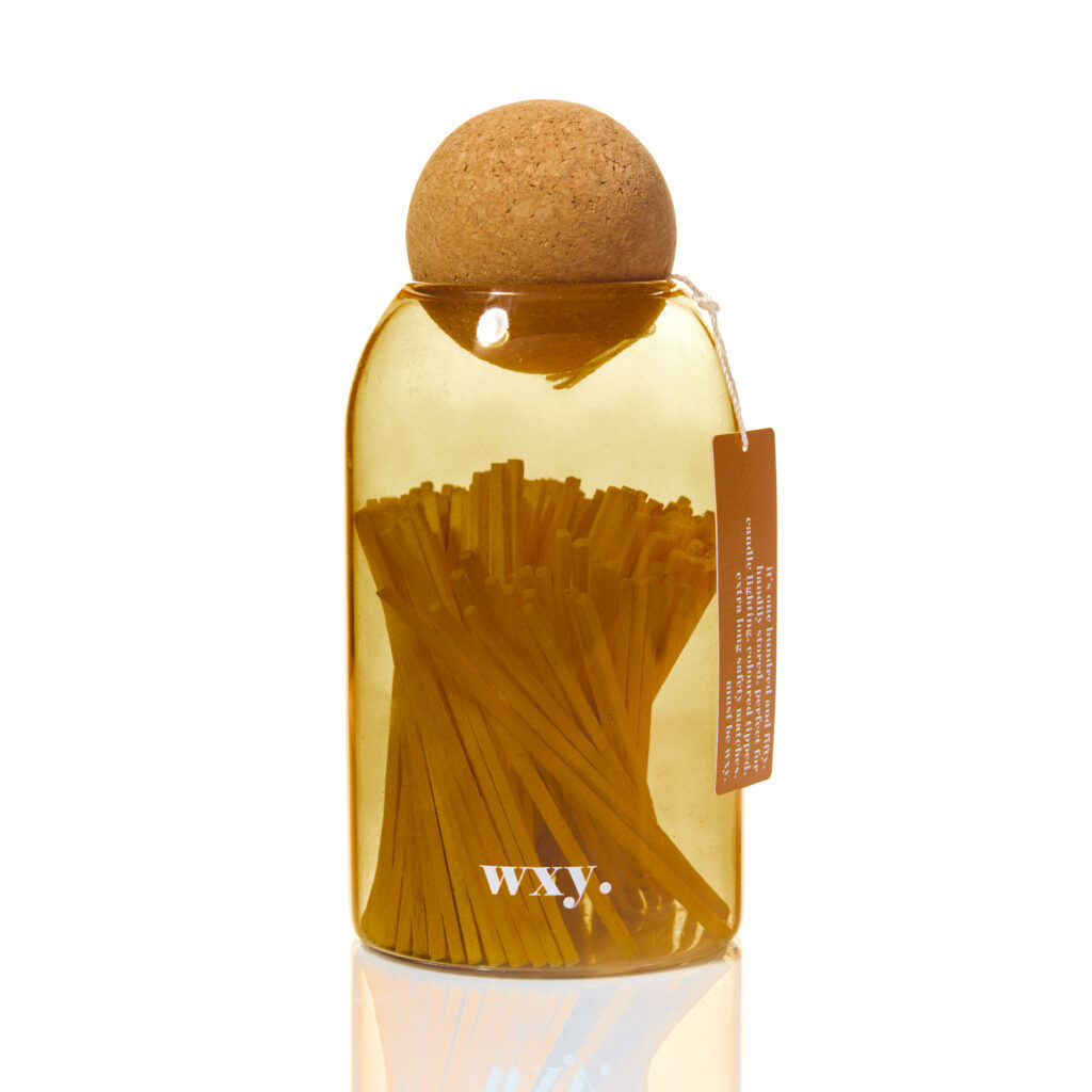 WXY. Cork Stopper Long Matches - Honey Yellow