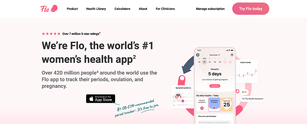 Flo Cycle & Period Tracker app
