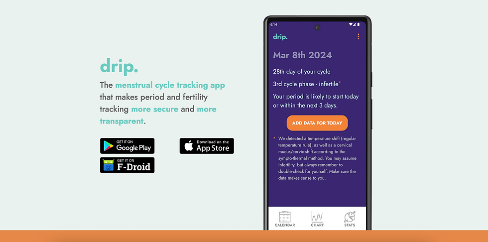 drip open source period tracking