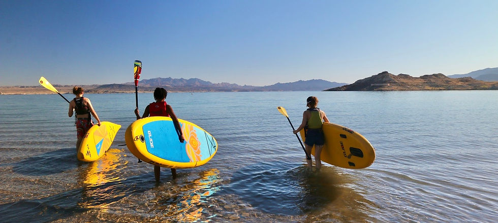 paddleboarding