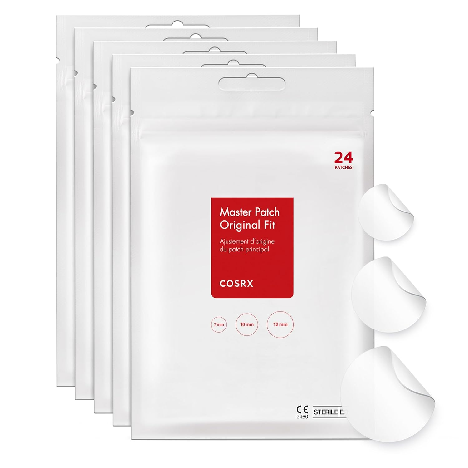 COSRX Acne Pimple Patches Absorbing Hydrocolloid Original 3 Size Patches for