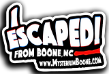 Mysterium Escape Adventure Boone North Carolina Room Merchandise