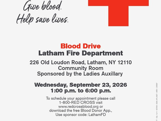 American Red Cross Blood Drive, September 23, 1:00 p.m. - 6:00 p.m.