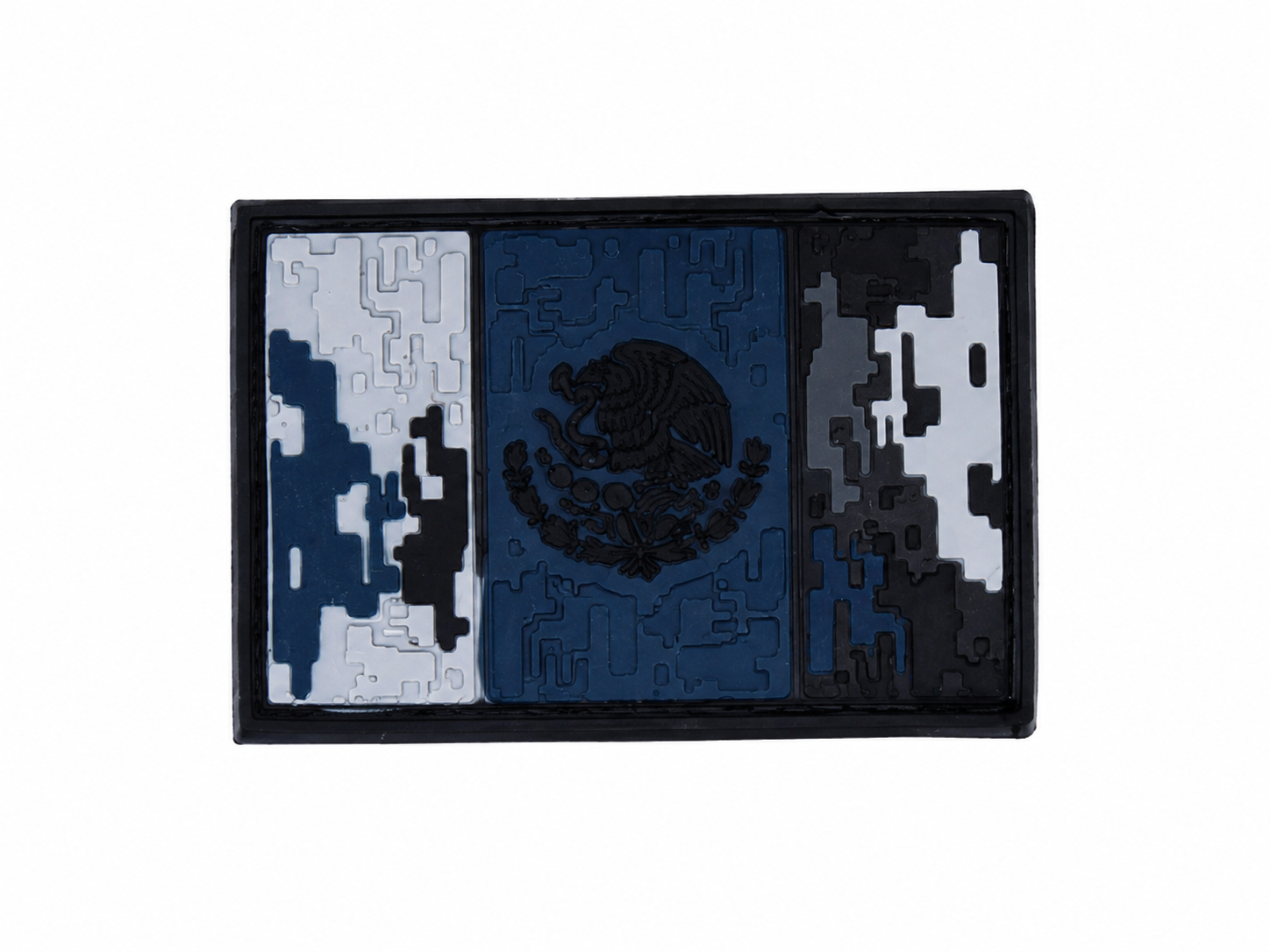 Parche Bandera México Azul Marino Pixel Pvc