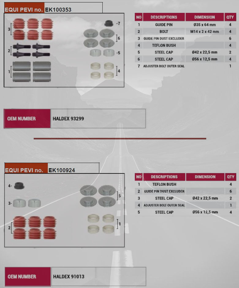 Miniatura: KIT´S DE REPARAÇÃO HALDEX