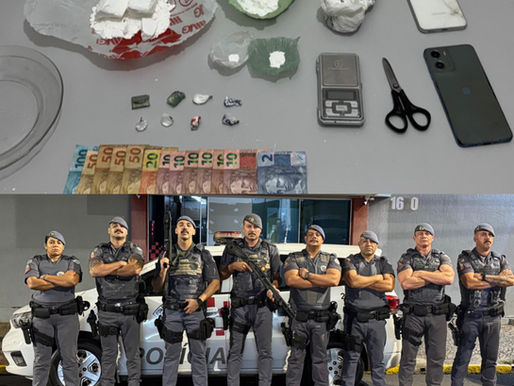 Polícia Militar apreende mais de 300 gramas de cocaína e prende dupla por tráfico em Tupã