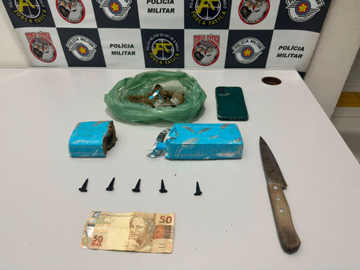 PM prende dois homens por tráfico de drogas e apreende mais de 600 gramas de entorpecentes em Tupã