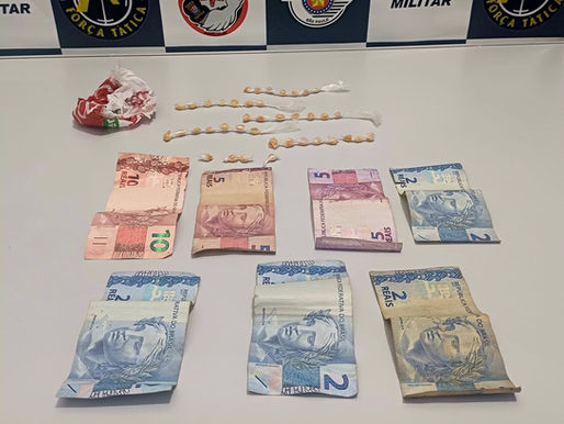 Tráfico de drogas: Força Tática prende suspeito com 40 porções de crack na Vila Indústria