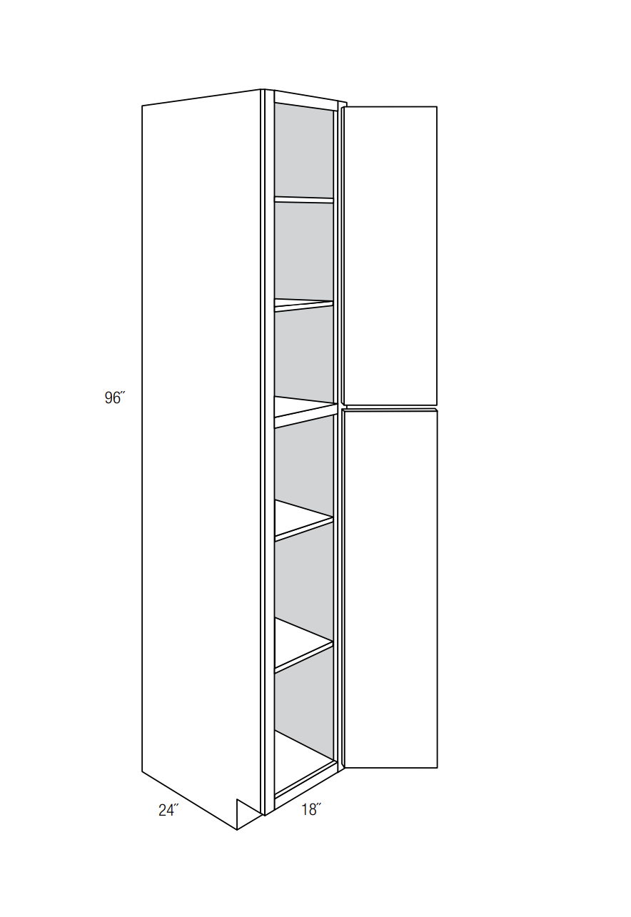 Thumbnail: Dover White - Tall Cabinets