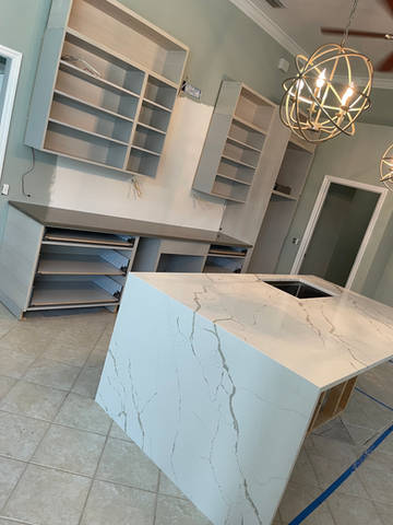 MSI - Calacata Laza Kitchen Countertop in Longboat Key with undermount sink