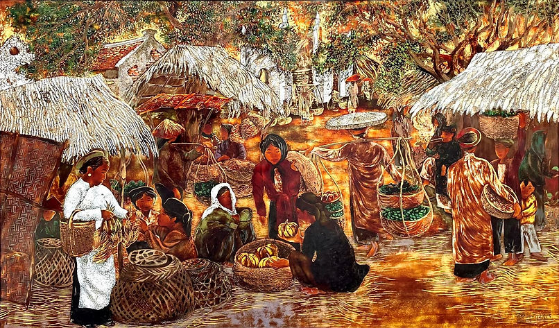 Thếp bạc trong sơn mài: ánh sáng của sương mai và những "liều lĩnh" nghệ thuật