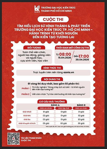 Cuộc thi “Tìm hiểu lịch sử hình thành và phát triển Trường Đại học Kiến trúc TP.HCM – Hành trình từ Khởi nguồn đến Kiến tạo tương lai”