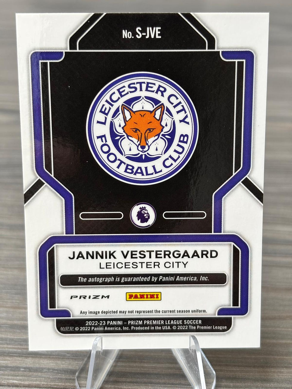 Thumbnail: Jannik Vestergaard Auto Disco Prizm 2022-23 Panini Prizm Leicester City