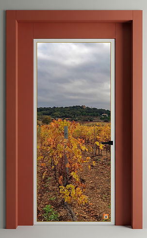 PapierPeint de Porte Hoizon vignes