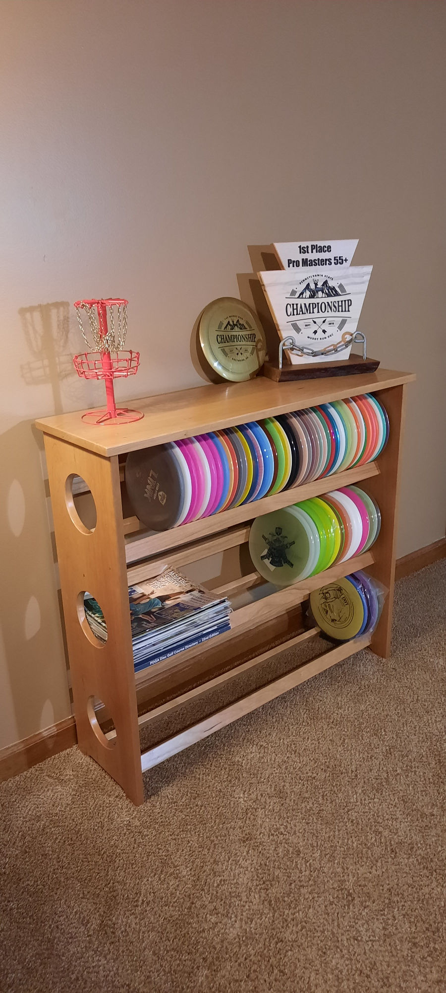 Disc golf disc storage rack 2025
