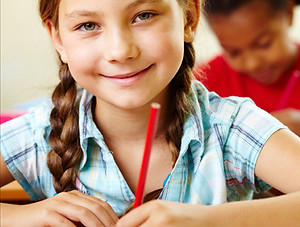 Menina na escola