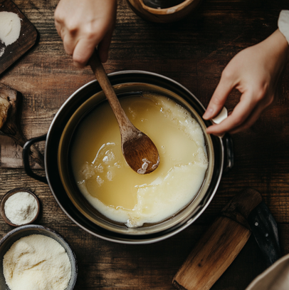 Rendering beef fat to make tallow