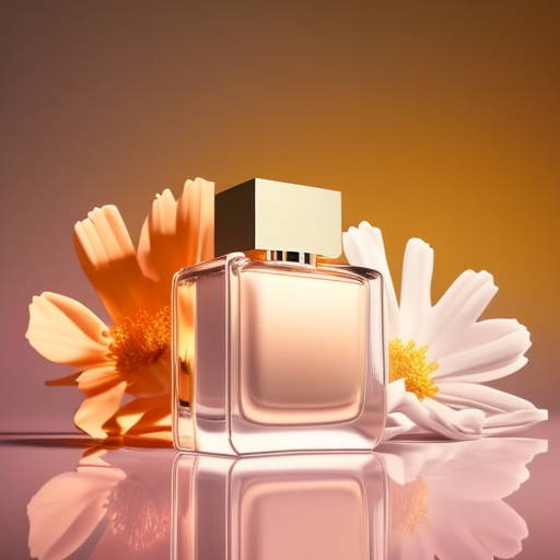 packshot parfum rose généré par IA