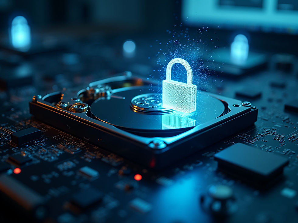 dysk HDD z kłódką