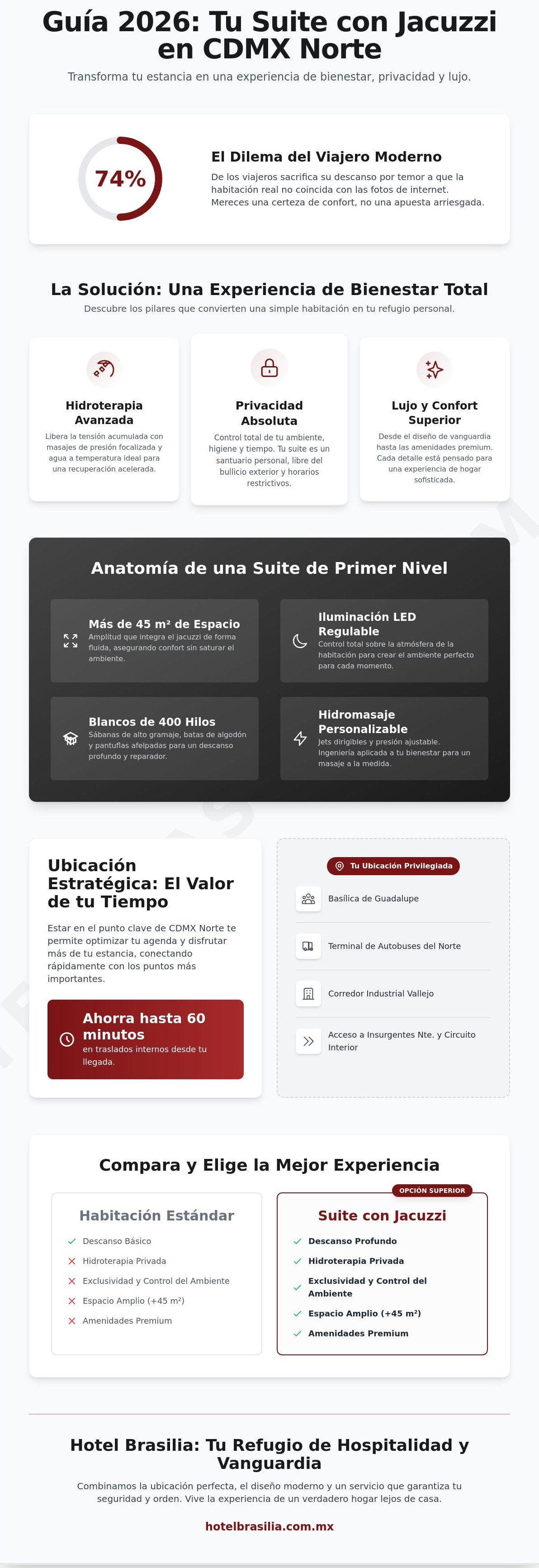 Hotel con jacuzzi en la habitación cdmx norte