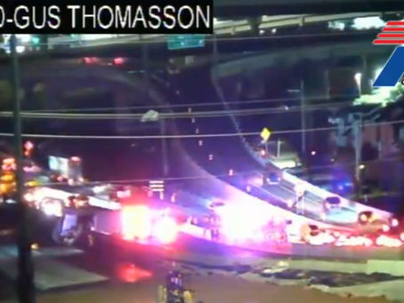 Pre-Dawn accident closes IH-30 near Gus Thomasson in Dallas, TX.