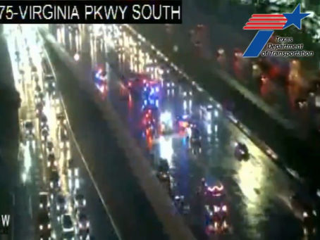 Accident with injury reported on US-75 near Virginia Pkwy in Mckinney, TX.