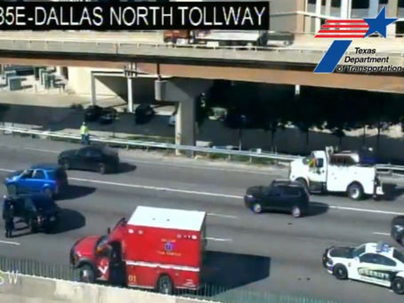 Police and Ambulance were dispatched to an accident that occurred IH-35E and DNT - Dallas, TX.