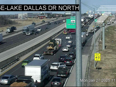 NB IH-35E was closed at Swisher due to accidents. Hundreds stuck in gridlock.