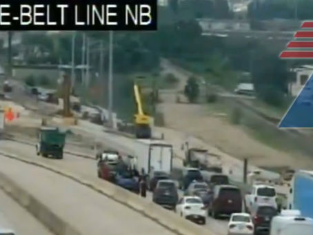 Four passenger vehicle accident spotted on IH-35E near Belt Line Rd NB in Carrollton, TX.
