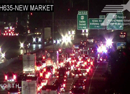 Multi-Vehicle Collision Closes Northbound I-635 at Military Parkway in Mesquite