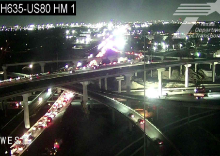 Multi-Vehicle Crash Closes I-635 and US-80 Interchange Ramps in Mesquite